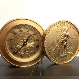 Bovola "Lady Liberty Coin "Desk Clock